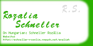 rozalia schneller business card